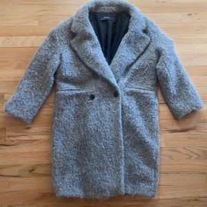 Zara Collared Shaggy Pea Coat